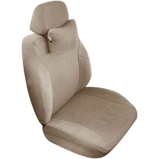 روکش صندلی سمند (صندلی جدید) هایکو طرح رسام تمام مخمل بژ