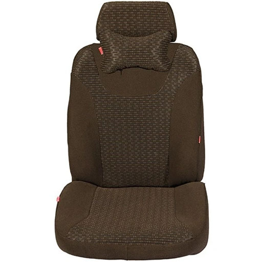 روکش صندلی پژو 405 (صندلی قدیم) هایکو طرح کتیبه تمام مخمل قهوه ای تیره