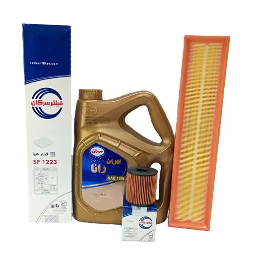پکیج استاندارد روغن موتور  پژو 206 تیپ 5 بهران و فیلتر سرکان