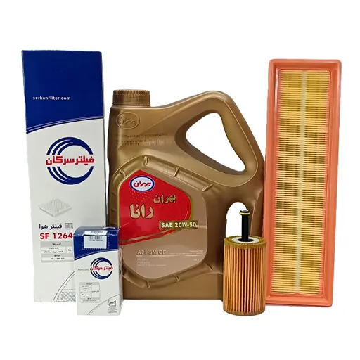 پکیج طلایی روغن موتور پژو 206 تیپ 2 بهران و فیلتر سرکان 