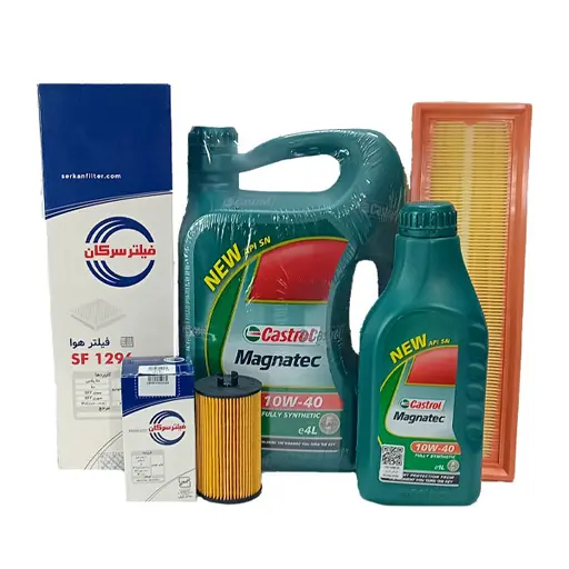 پکیج طلایی روغن موتور سمند EF7 کاسترول و فیلتر سرکان