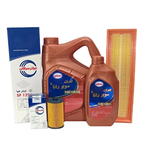 پکیج طلایی روغن موتور سمند EF7 بهران و فیلتر سرکان