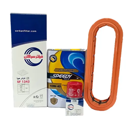 پکیج طلایی روغن موتور تیبا اسپیدی و فیلتر سرکان