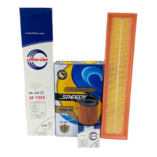 پکیج استاندارد روغن موتور پژو 207 اسپیدی و فیلتر سرکان
