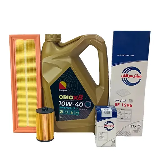 پکیج طلایی روغن موتور سمند EF7 ریسان و فیلتر سرکان