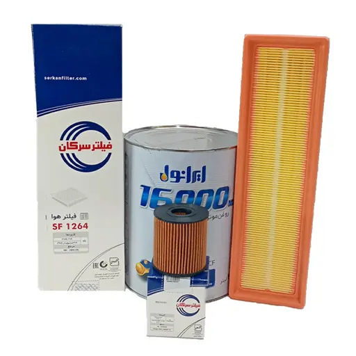 پکیج اقتصادی روغن موتور پژو 206 تیپ 2  ایرانول و فیلتر سرکان 