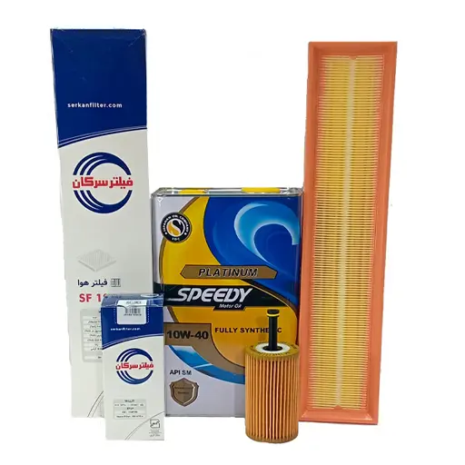 پکیج استاندارد روغن موتور پژو 206 تیپ 5 اسپیدی و فیلتر سرکان 