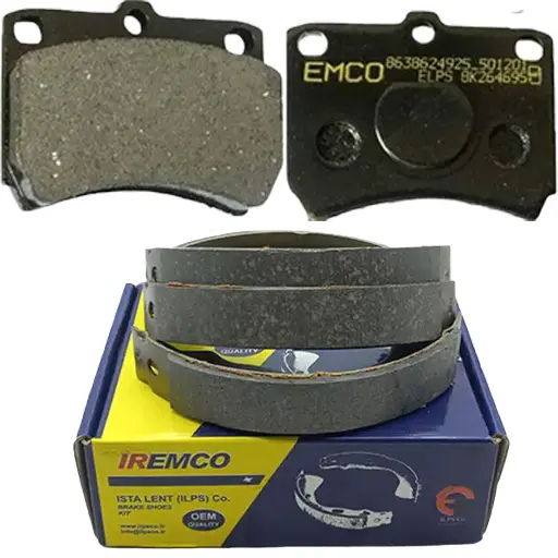 پکیج لنت ترمز جلو و عقب پراید امکو