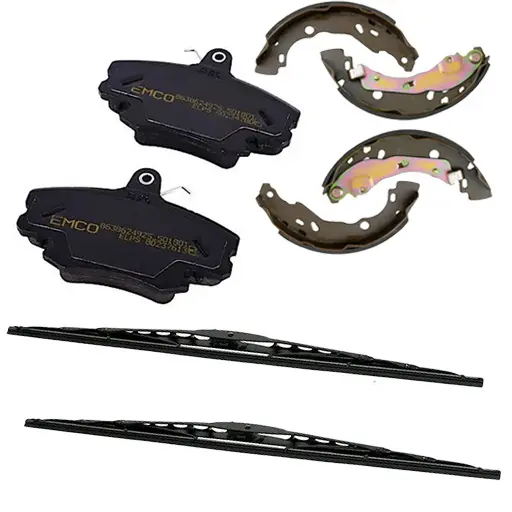 پکیج لنت ترمز جلو و عقب ال 90 امکو با تیغه برف پاک کن جلو