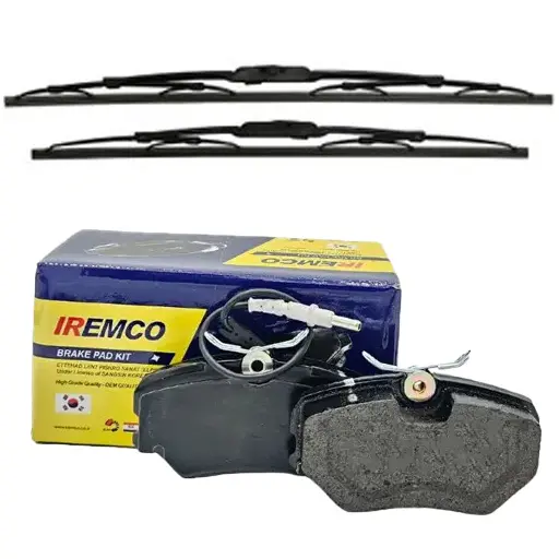 پکیج لنت ترمز جلو و تیغه برف پاک کن جلو پژو 405 امکو