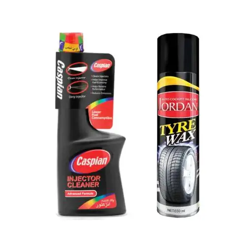 پکیج پاک کننده انژکتور کاسپین با اسپری لاستیک جردن