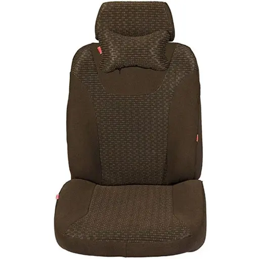 روکش صندلی پژو 405 (صندلی قدیم) هایکو طرح کتیبه تمام مخمل قهوه ای تیره