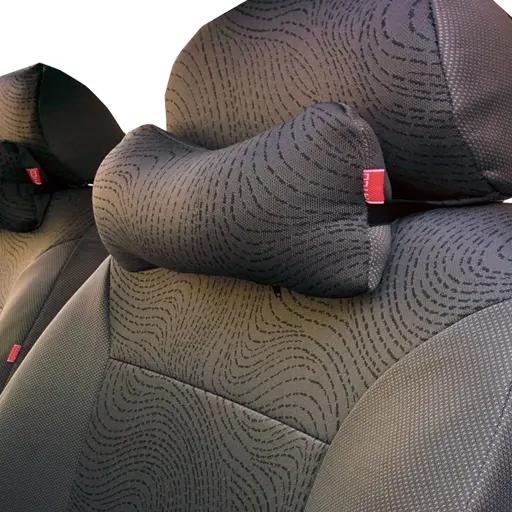 روکش صندلی کوییک معمولی هایکو طرح دلتا تمام پارچه مشکی طوسی