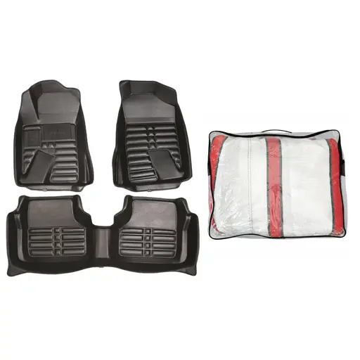 پکیج چادر پژو 405 مدل پشت پنبه ای با کفپوش پژو 405 پنج بعدی مشکی