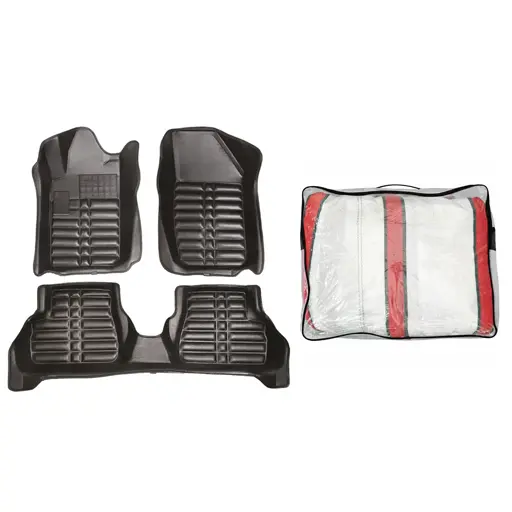 پکیج چادر رانا مدل پشت پنبه ای با کفپوش رانا پنج بعدی مشکی