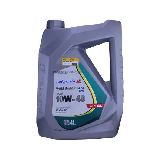 روغن موتور نفت پارس  10W40 API SL مدل سوپر پایا  چهار لیتری
