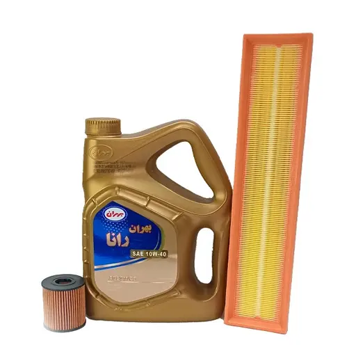 روغن موتور بهران مدل SM 10W - 40 حجم 4 لیتر به همراه فیلتر هوا و فیلتر روغن