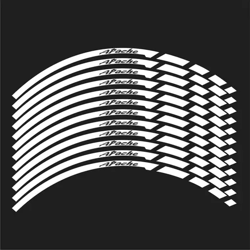 برچسب رینگ موتور سیکلت لیزارد مدل رفلکتیو سفید کد LZD-1059 بسته 12 عددی