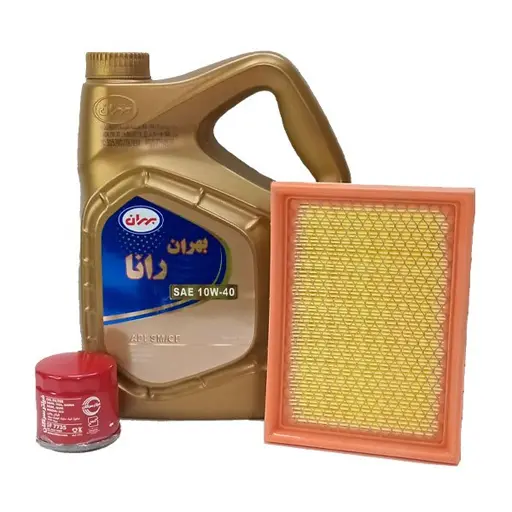 روغن موتور بهران رانا مدل 10w40 API SM حجم 4 لیتر به همراه فیلتر هوا و فیلتر روغن  پراید بعد از سال 92