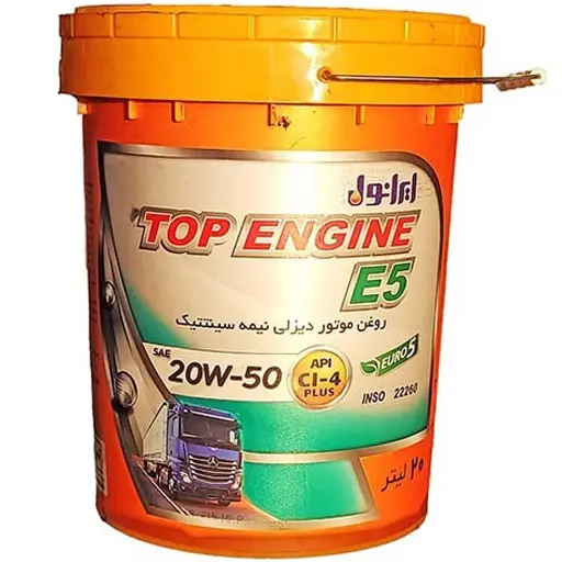 روغن موتور دیزلی ایرانول TOP Engine E5 20W50 چیلیک 20 لیتر