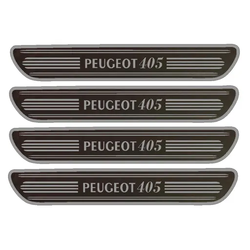 برچسب بدنه خودرو مهدیار مدل کربن کد sp119 پژو 405 بسته 4 عددی