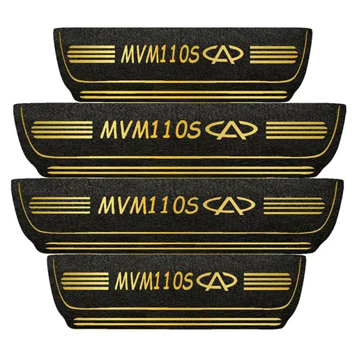 برچسب پارکابی خودرو مهدیار طرح چرم کد pkT1066 MVM 110S بسته 4 عددی