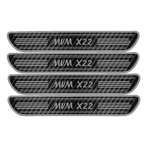 برچسب بدنه خودرو مهدیار مدل کربن کد sp130 MVM X22 بسته 4 عددی