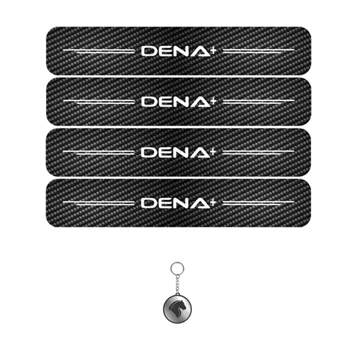 برچسب پارکابی مهدیار طرح کربن کد LCE0041 دنا پلاس مجموعه 4 عددی به همراه جاکلیدی