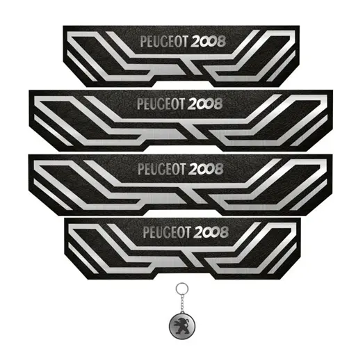 برچسب پارکابی خودرو مهدیار کد PKA2006 پژو 2008 مجموعه 4 عددی به همراه جا کلیدی