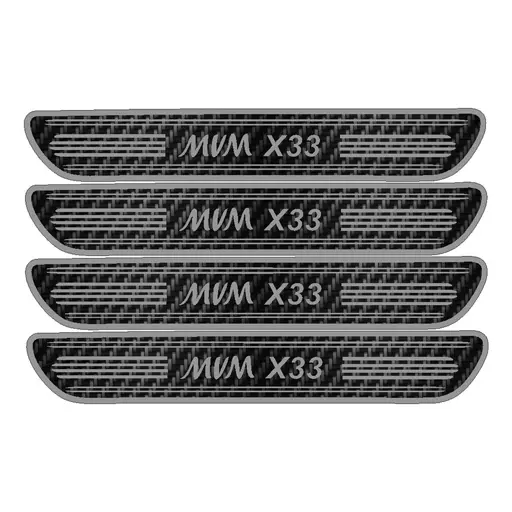 برچسب بدنه خودرو مهدیار مدل کربن کد sp137 ام وی ام X33 بسته 4 عددی