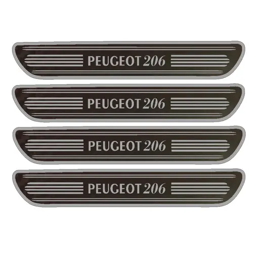 برچسب بدنه خودرو مهدیار مدل کربن کد sp 118 پژو 206 مجموعه 4 عددی