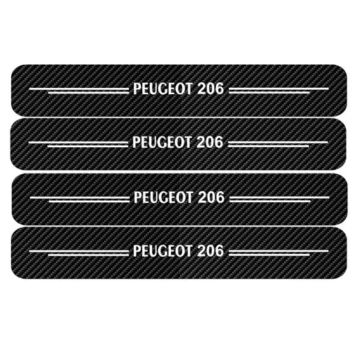 برچسب بدنه خودرو مهدیار طرح پارکابی کربن کد SP179 پژو 206 بسته 4 عددی