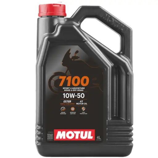 روغن موتور سیکلت 10W_50 ت 7100 موتول مام سینتیتیک وارداتی 4 لیتری