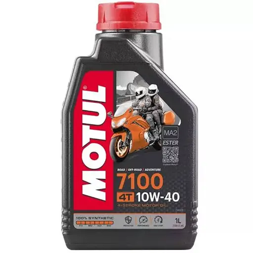روغن موتور سیکلت 10W_40 موتول 7100 تمام سینتیتیک یک لیتری