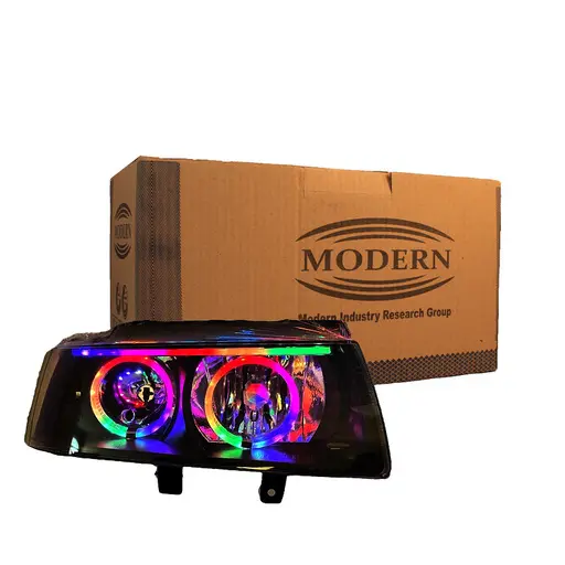 چراغ جلو اسپرت سمند مدرن مدل 3D-Ring-Plus فولکالر دو حالته 2 عددی