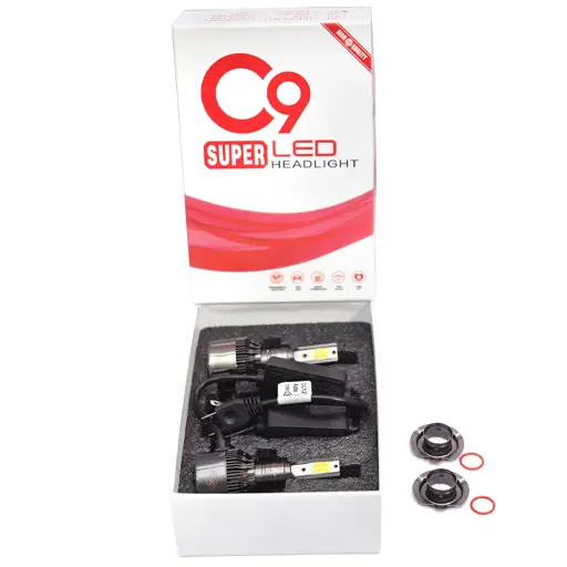هدلایت c9 سه رنگ چهار حالته پایه H7