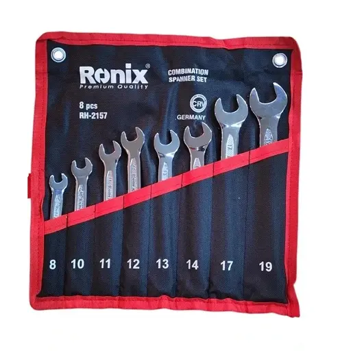 آچار یکسر تخت و یکسر رینگی رونیکس مجموعه 8 عددی مدل RH-2157