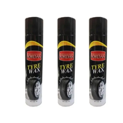 اسپری تمیز کننده لاستیک خودرو جردن کد j3 حجم 650 میلی‌لیتر بسته 3 عددی