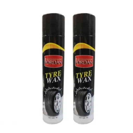 اسپری تمیز کننده لاستیک خودرو جردن کد j2 حجم 650 میلی‌لیتر بسته 2 عددی