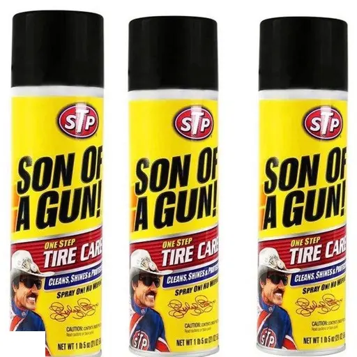 اسپری تمیز کننده لاستیک خودرو اس تی پی کد stp3 حجم 650 میلی‌لیتر بسته 3 عددی