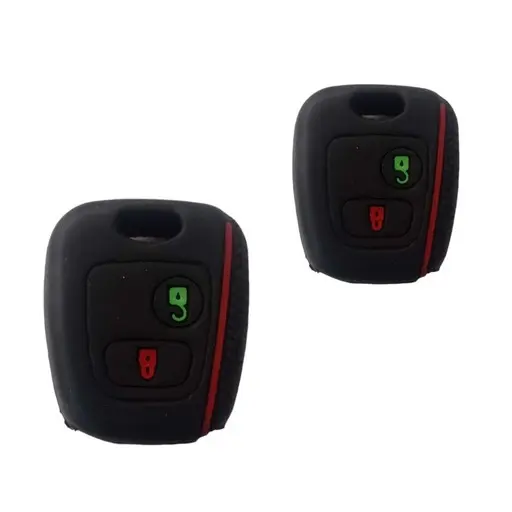 کاور سوییچ خودرو مدل سیلیکونی آجدار 207 بسته 2 عددی کد Dva2
