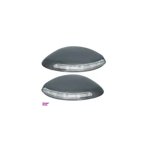 فلاپ آینه چراغ دار مدادی خودرو مدل B-R پژو 206 بسته 2 عددی