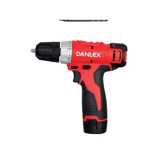 دریل پیچ گوشتی شارژی 12 ولت 2 آمپر دو سرعته دنلکس مدل DX-6112A