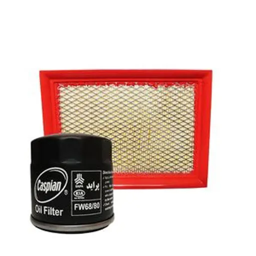 فیلتر هوای خودرو کاسپین مدل 6880FC2199X به همراه فیلتر روغن پراید 132