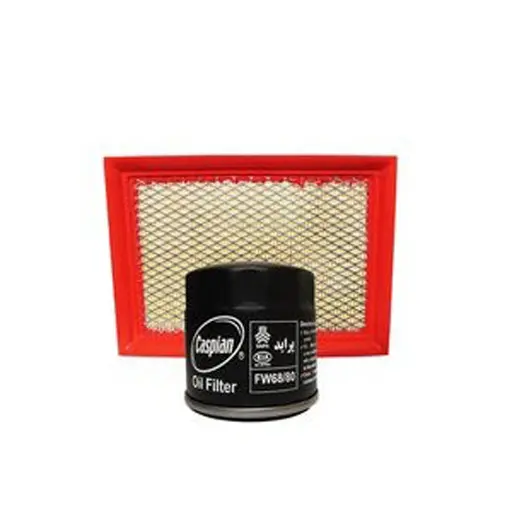 فیلتر هوای خودرو کاسپین مدل 6880FC2199X به همراه فیلتر روغن کاسپین پراید 111