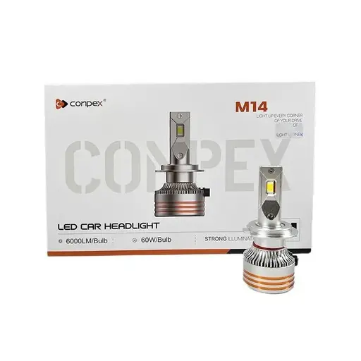 هدلایت کانپکس مدل M14 توان 60W شدت روشنایی 12000 لومن پایه H7
