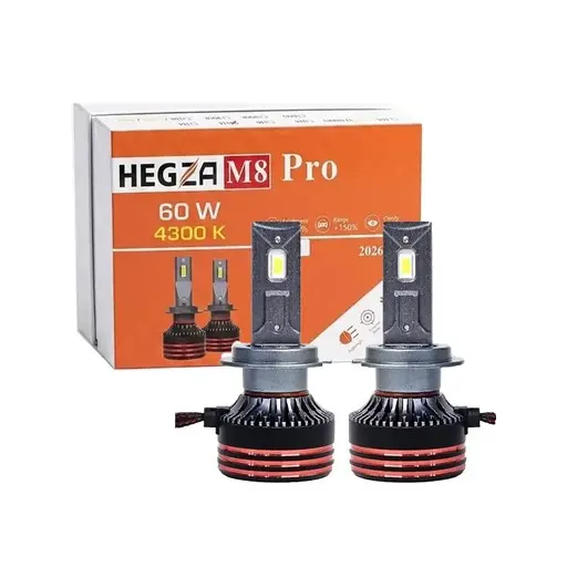 هدلایت زیمر مدل Hexza M8 Pro توان 60W شدت روشنایی 6000 لومن پایه H3 آفتابی (4300K)