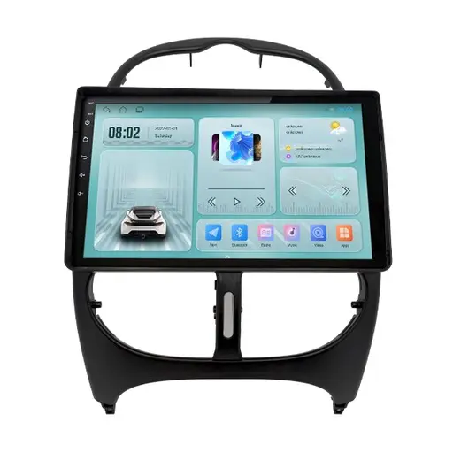 مانیتور پژو 206 مدل TS7 همراه با قاب فابریک
