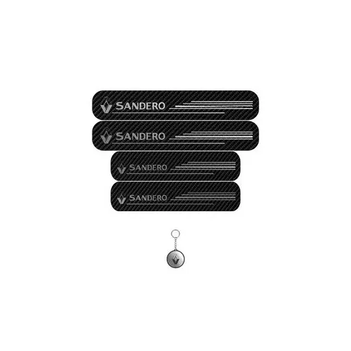 برچسب پارکابی خودرو لندمون کد LC038 MS ساندرو استپ وی مجموعه 4 عددی به همراه جاکلیدی