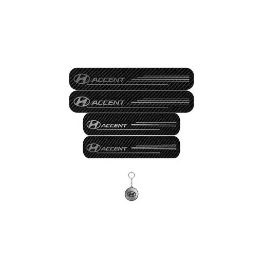 برچسب پارکابی خودرو لندمون کد LC049 MS هیوندای اکسنت مجموعه 4 عددی به همراه جاکلیدی